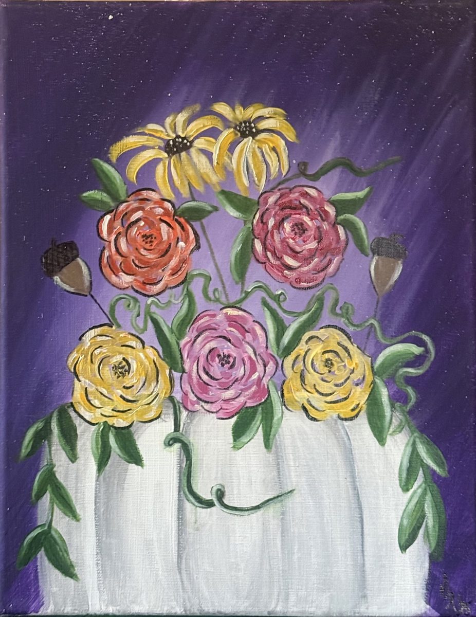 Rose bouquet painting