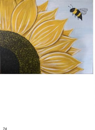 Sunflower with bee painting